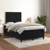 vidaXL Cama box spring con colch&oacute;n terciopelo negro 120x190 cm