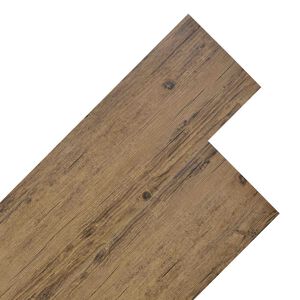 vidaXL Tableros de Suelo Madera de Nogal Marr&oacute;n 5,26 m&sup2; 18 uds. PVC
