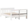 vidaXL Estructura de cama sin colch&oacute;n madera de pino blanca 140x200 cm