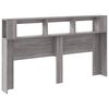 vidaXL Cabecero LED madera ingeniería gris Sonoma 180x18,5x103,5 cm