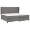vidaXL Cama box spring con colch&oacute;n tela gris oscuro 200x200 cm