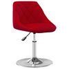 vidaXL Sillas de comedor giratorias 6 unidades terciopelo rojo tinto