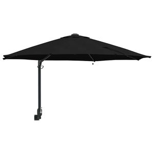 vidaXL Sombrilla de jard&iacute;n 248 x 248 x 148 cm Poli&eacute;ster y Acero Negro