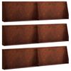 vidaXL Muro de Contenci&oacute;n 6 uds. 80 x 12 x 50 cm Acero oxidado Oxidado