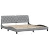 vidaXL Estructura de cama con LED sin colch&oacute;n gris claro 200x200 cm