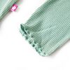 Camiseta infantil manga larga cuello alto color menta oscuro 104