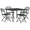 vidaXL Juego de muebles de exterior 5 pcs Gris antracita