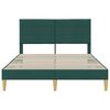 vidaXL Estructura de cama con cabecera Verde oscuro 120 x 190 cm tela