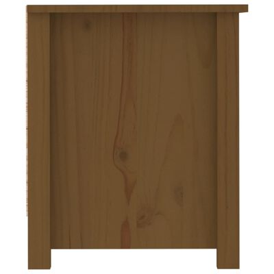 vidaXL Armario zapatero madera maciza pino marrón miel 110x38x45,5cm
