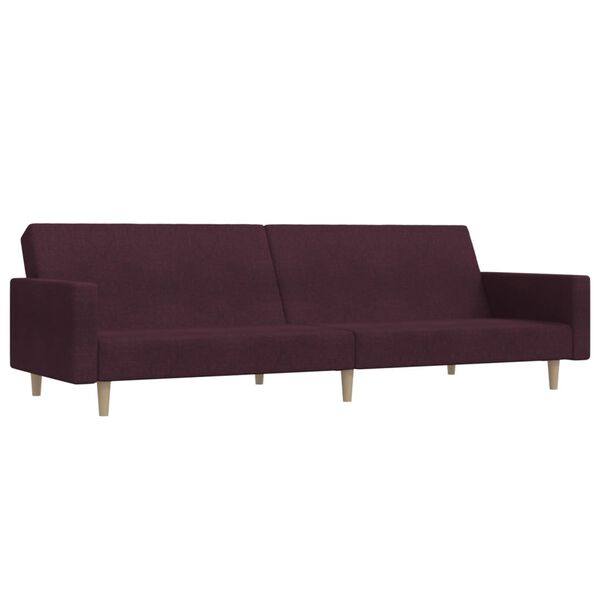 vidaXL Sof&aacute; cama de 2 plazas tela morado