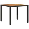 vidaXL Set de comedor jard&iacute;n 5 pzas con cojines rat&aacute;n PE acacia negro