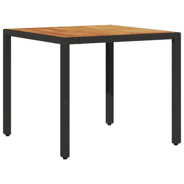 vidaXL Set de comedor jard&iacute;n 5 pzas con cojines rat&aacute;n PE acacia negro