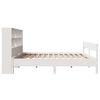 vidaXL Cama con estanter&iacute;a sin colch&oacute;n madera maciza blanca 120x200 cm