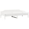 vidaXL Estructura de cama sin colch&oacute;n madera maciza blanca 90x190 cm