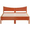 vidaXL Estructura de cama sin colch&oacute;n madera maciza marr&oacute;n 120x190 cm