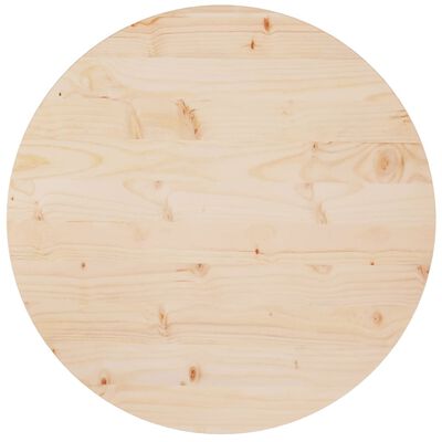 vidaXL Superficie de mesa madera maciza de pino Ø70x2,5 cm
