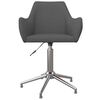 vidaXL Silla de comedor giratoria tela gris oscuro