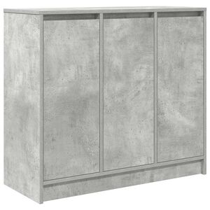 vidaXL Aparador de madera de ingenier&iacute;a gris hormig&oacute;n 85x34x76 cm