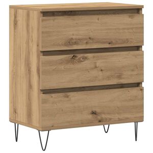 vidaXL Aparador Roble artesanal 60 x 35 x 70 cm Madera de ingenier&iacute;a