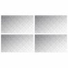 vidaXL Pelda&ntilde;o 4 uds. 90 x 50 cm Plateado Aluminio Rectangular