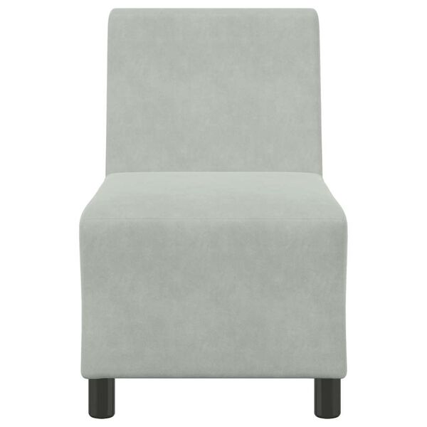 Sof&aacute; modular vidaXL sin brazos gris claro 55 cm terciopelo