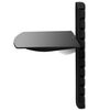 vidaXL Estante de pared para aparatos DVD 1 nivel de vidrio negro