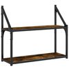 vidaXL Estanter&iacute;a pared madera ingenier&iacute;a roble ahumado 60x21x51 cm