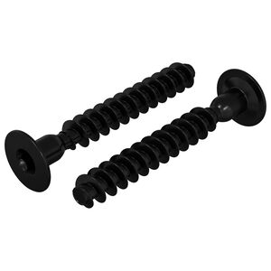 vidaXL Tornillo de Cabeza de Capuch&oacute;n de Enchufe 2 pcs Negro Hierro