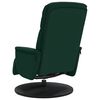 vidaXL Sill&oacute;n reclinable con reposapi&eacute;s terciopelo verde oscuro