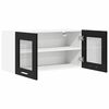 vidaXL Mueble colgante con puerta Roble Negro y 80 x 31 x 40 cm