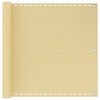 vidaXL Toldo para balc&oacute;n HDPE beige 90x300 cm