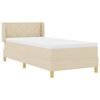 vidaXL Cama tipo Box Spring con colch&oacute;n Crema 190 x 90 cm Poli&eacute;ster