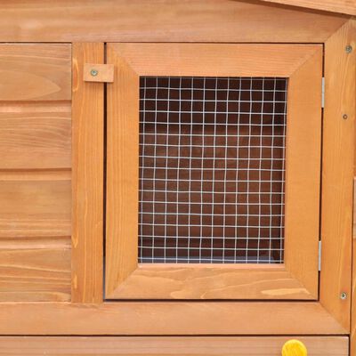 vidaXL Casa de animales pequeños jaula conejera con tejados madera