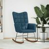 vidaXL Silla mecedora de terciopelo azul