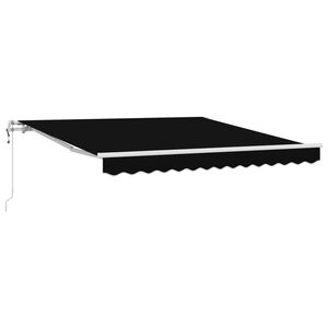 vidaXL Toldo Retr&aacute;ctil Manual Negro 300 x 250 cm tela