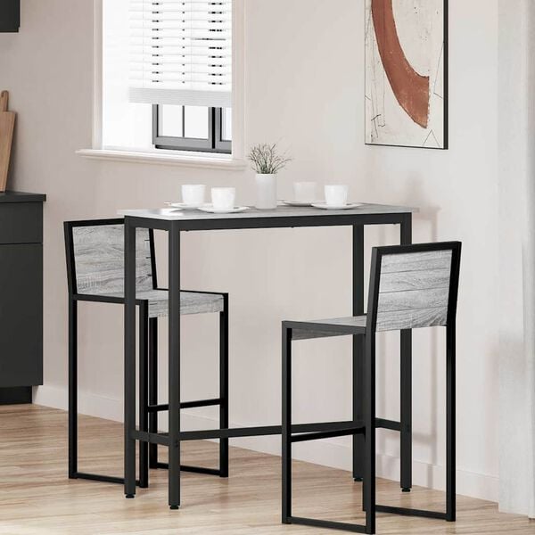 vidaXL Mesa Gris Sonoma 100 x 40 x 100,5 cm