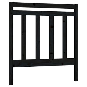 vidaXL Cabecero de cama madera maciza de pino negro 106x4x100 cm