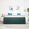 vidaXL Estructura de cama con colch&oacute;n Verde oscuro 200 x 200 cm tela