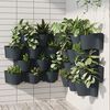 vidaXL Set de plantas jard&iacute;n vertical 12 uds polipropileno antracita