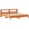 vidaXL Cama sin colch&oacute;n madera maciza de pino marr&oacute;n cera 200x200 cm