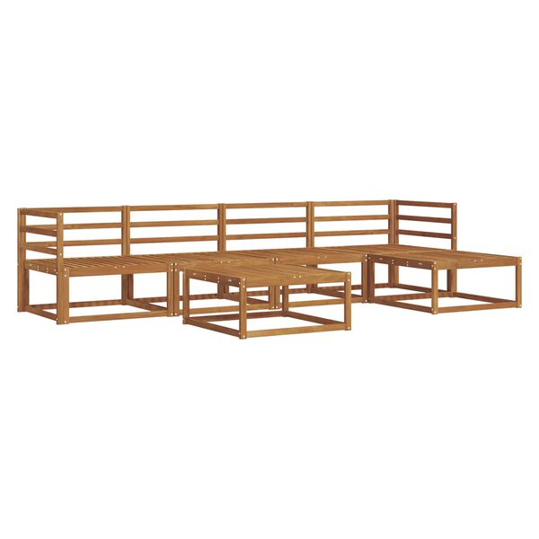 vidaXL Conjunto de sof&aacute;s de exterior 6 pcs Natural