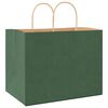vidaXL Bolsas de papel con asas 250 uds verde 32x22x24 cm