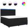 vidaXL Cama box spring con colch&oacute;n terciopelo negro 180x200 cm