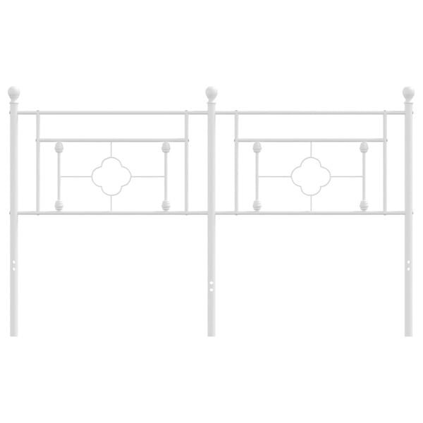 vidaXL Cabecero de repuesto de metal blanco 160 cm