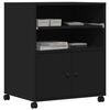 vidaXL Soporte para impresora con ruedas negro 60x48x74 cm