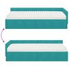 vidaXL Estructura de Cama Esquina con Colch&oacute;n 2 pcs Tuquesa Terciopelo