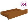 vidaXL Estructura cama sin colch&oacute;n madera maciza marr&oacute;n miel 200x200cm