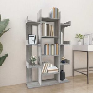 vidaXL Estanter&iacute;a madera contrachapada gris Sonoma 86x25,5x140 cm