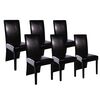 vidaXL Sillas de comedor 6 unidades cuero sint&eacute;tico negro