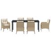 vidaXL Conjunto de Comedor de Jard&iacute;n 7 pcs Beige rat&aacute;n sint&eacute;tico